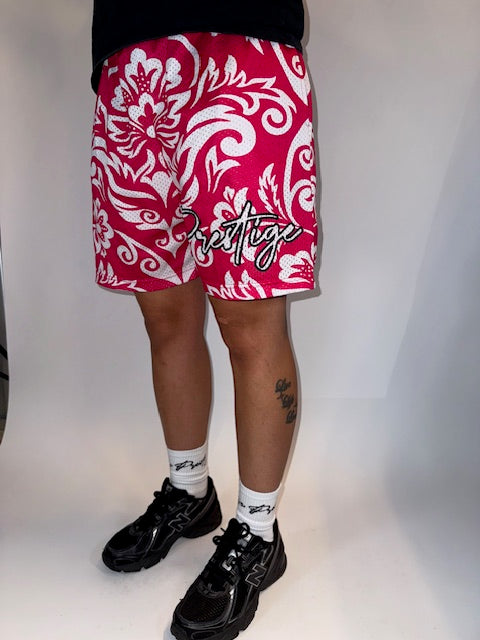 Royal Flower shorts- Pink
