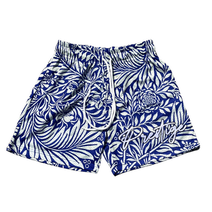 Floral mesh shorts