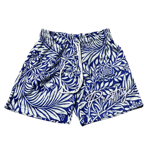 Floral mesh shorts