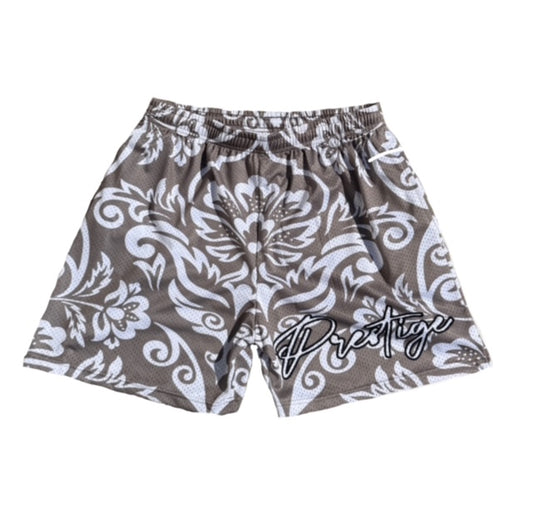 Royal Flower shorts- Gray