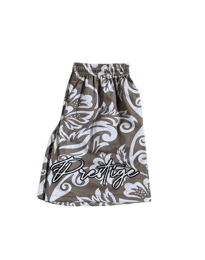 Royal Flower shorts- Gray