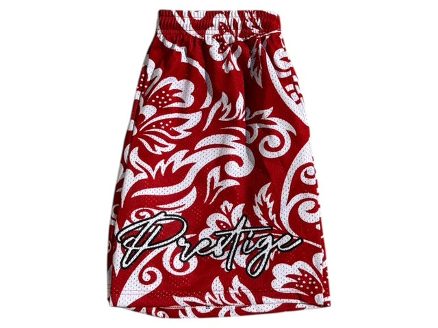 Royal Flower shorts- Red